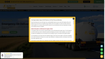 Screenshot of 123oil website