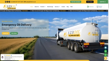 Screenshot of 123oil website