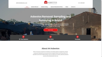 Screenshot of A4 Asbestos website