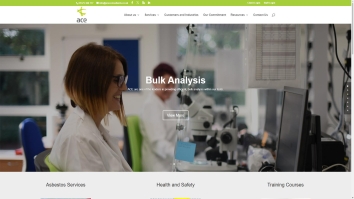 Screenshot of Ace (Asbestos Consultants Europe) website