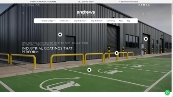 Screenshot of Andrews Coatings Ltd website