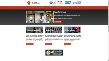 Screenshot of Armco Asbestos Consultants Ltd website