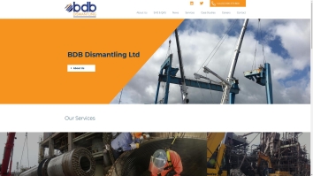 Screenshot of BDB Dismantling Ltd website