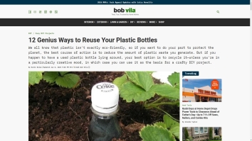 Screenshot of 12 Genius Ways to Reuse Your Plastic Bottles - Bob Vila website