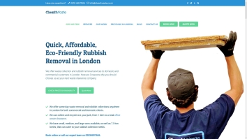 Screenshot of Clear It Waste website
