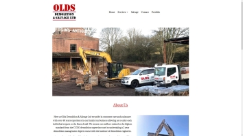 Screenshot of Olds Demolition and Salvage website
