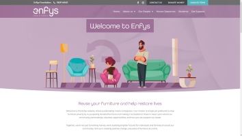 Screenshot of Shops | Enfys Foundation website