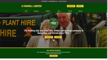 Screenshot of G. Farwell website