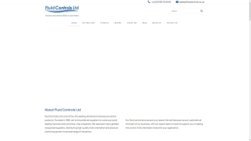 Screenshot of Fluid Controls Ltd website