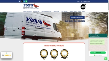 Screenshot of Fox Couriers Glasgow website