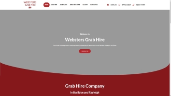 Screenshot of Websters Grab Hire website