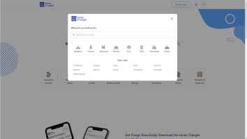 Screenshot of Hire top rated local service professionals - HomeTriangle website