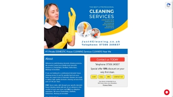 Screenshot of #1 Private DOMESTIC House CLEANING Services CLEANERS Near Me website