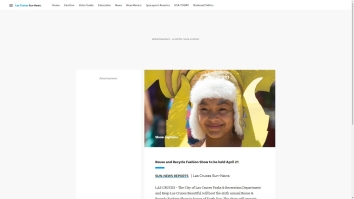 Screenshot of Reuse and Recycle Fashion Show to be held April 21 website