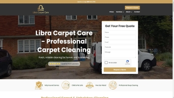 Screenshot of Libra Carpet Care website