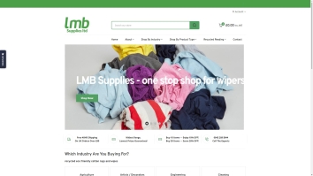 Screenshot of Recycled Rags - Lmb Supplies Ltd website