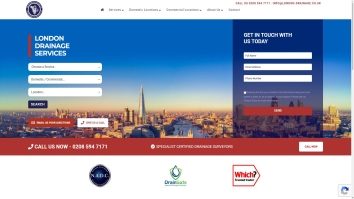 Screenshot of Accelerated Drain Services website