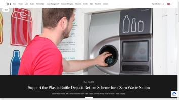 Screenshot of Support the Plastic Bottle Deposit Return Scheme for a Zero Waste ... website