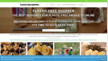 Screenshot of Plastic Free Shopper - Plastic Free Shop Online! website