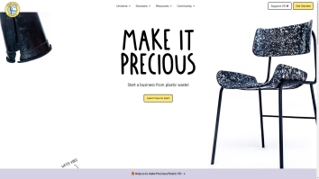 Screenshot of Precious Plastic website