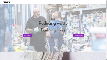 Screenshot of Recipro | Free Building Materials | Recycling | Builders Surplus ... website