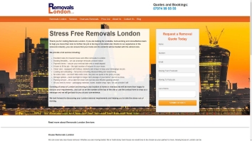 Removals London Screenshot of Removals London website
