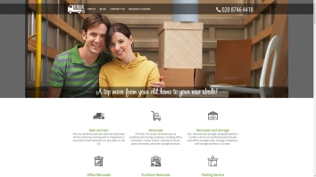 Screenshot of Removal Companies UK Man and Van London Removals website