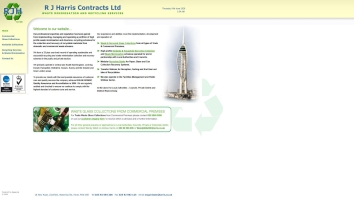 Screenshot of R J Harris Contracts Limited website