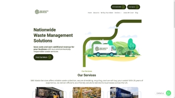 Screenshot of SBS Waste Services website