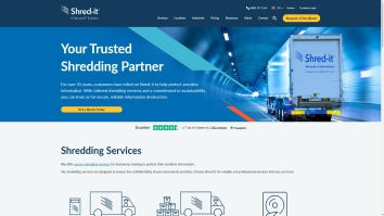Screenshot of Shred-It Limited website
