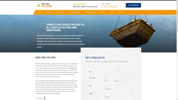 Skip Hire Telford Screenshot of Skip Hire Telford website