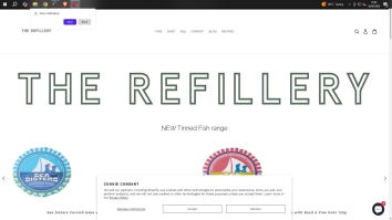 Screenshot of The Refillery – TheRefillery.co.uk website