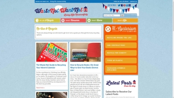 Screenshot of Re Use & Recycle Archives | Waste Not Want Not website